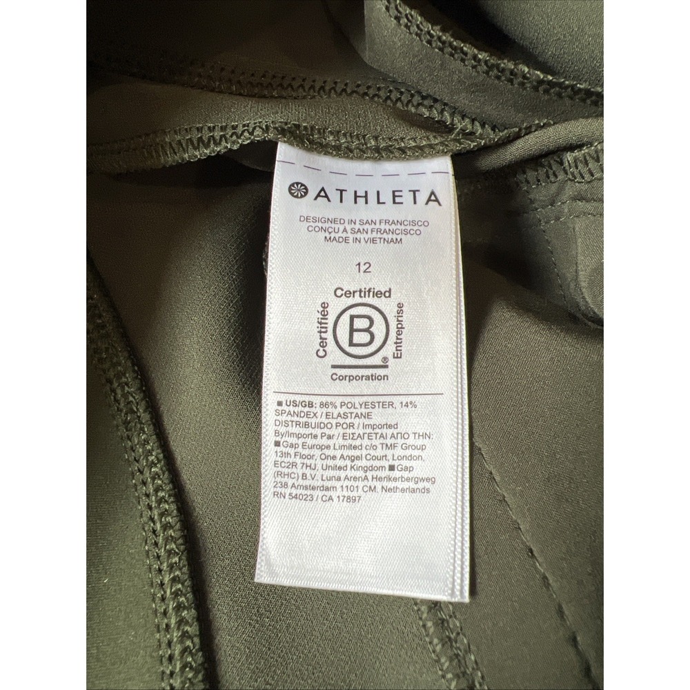Athleta Endless High Rise Pant Pull On Stretch Athleisure Olive Classic - Picture 5 of 8